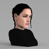 Lara Croft Angelina Jolie bust ready for full color 3D printing - Thumbnail 7
