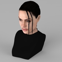 Lara Croft Angelina Jolie bust ready for full color 3D printing - Thumbnail 9