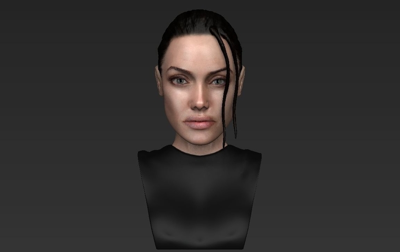 Lara Croft Angelina Jolie bust ready for full color 3D printing 3D Print 231498