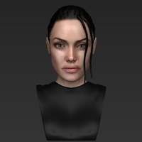 Lara Croft Angelina Jolie bust ready for full color 3D printing - Thumbnail 11