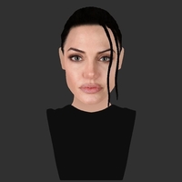 Lara Croft Angelina Jolie bust ready for full color 3D printing - Thumbnail 12