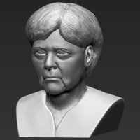 Angela Merkel bust 3D printing ready stl obj - Thumbnail 2