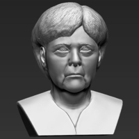 Angela Merkel bust 3D printing ready stl obj - Thumbnail 6