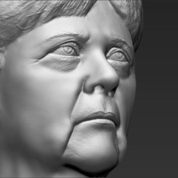 Angela Merkel bust 3D printing ready stl obj - Thumbnail 11