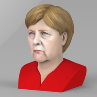 Angela Merkel bust ready for full color 3D printing - Thumbnail 2