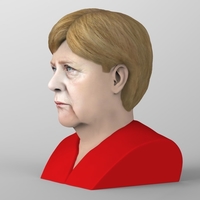 Angela Merkel bust ready for full color 3D printing - Thumbnail 3