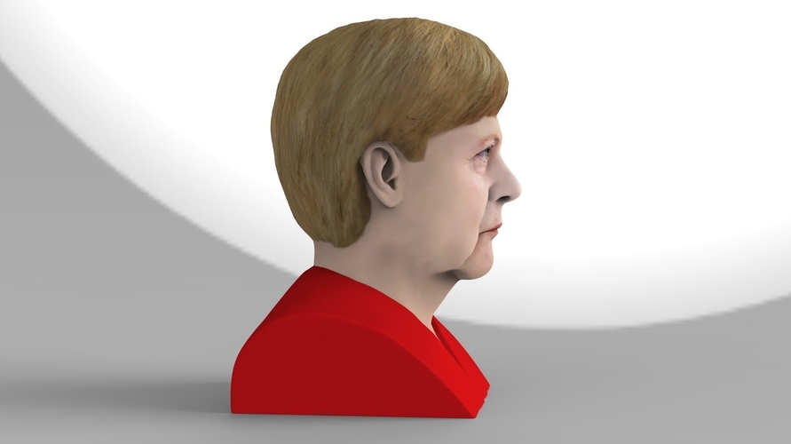 Angela Merkel bust ready for full color 3D printing 3D Print 231546