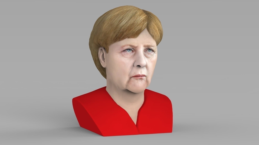 Angela Merkel bust ready for full color 3D printing 3D Print 231547