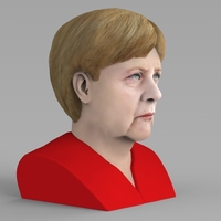 Angela Merkel bust ready for full color 3D printing - Thumbnail 6