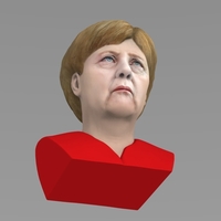 Angela Merkel bust ready for full color 3D printing - Thumbnail 8