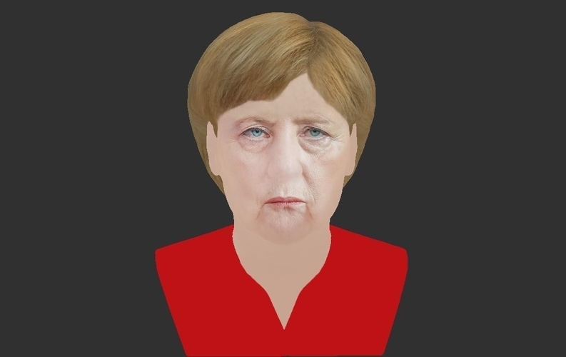 Angela Merkel bust ready for full color 3D printing 3D Print 231554