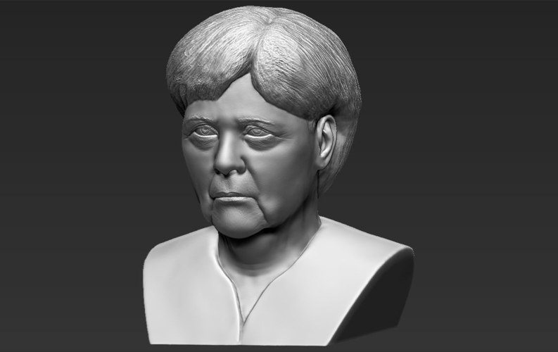 Angela Merkel bust ready for full color 3D printing 3D Print 231555