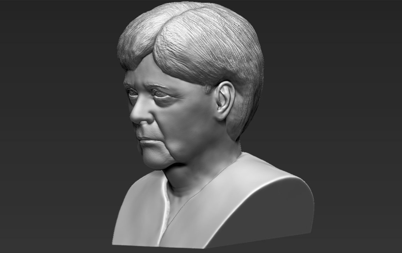 Angela Merkel bust ready for full color 3D printing 3D Print 231558