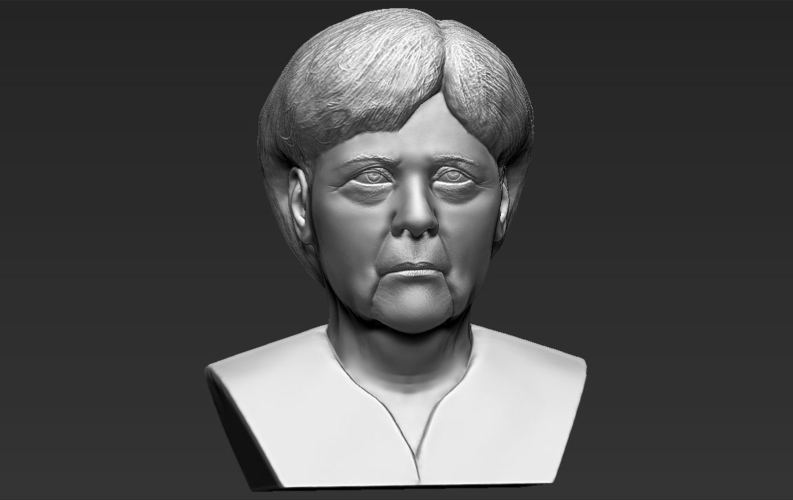 Angela Merkel bust ready for full color 3D printing 3D Print 231561