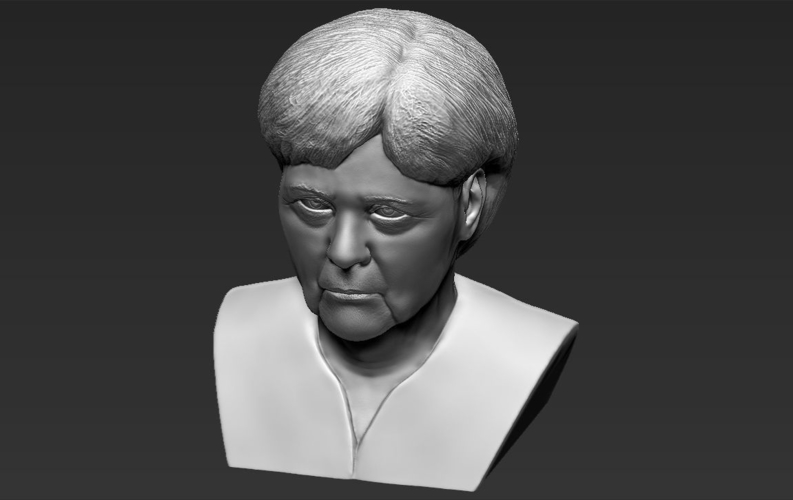 Angela Merkel bust ready for full color 3D printing 3D Print 231562