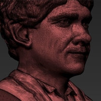 Bilbo Baggins Hobbit bust 3D printing ready stl obj - Thumbnail 15