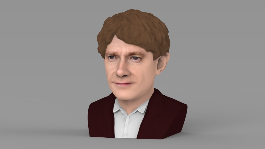 Bilbo Baggins Hobbit bust ready for full color 3D printing 3D Print 231584