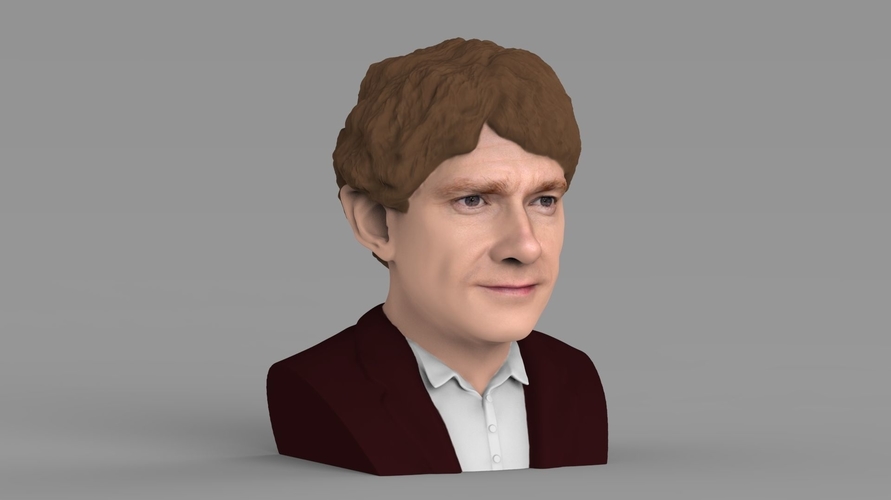 Bilbo Baggins Hobbit bust ready for full color 3D printing 3D Print 231588