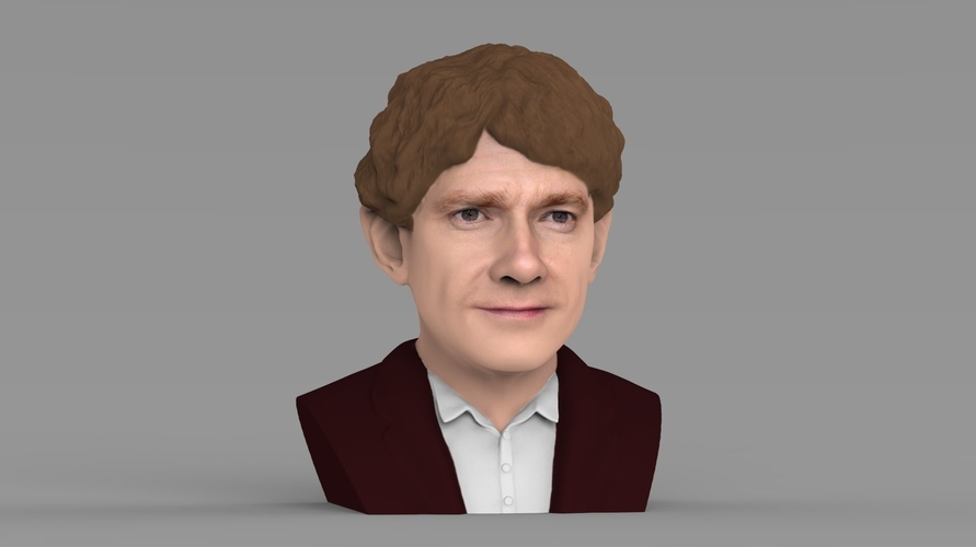 Bilbo Baggins Hobbit bust ready for full color 3D printing 3D Print 231589