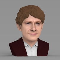 Bilbo Baggins Hobbit bust ready for full color 3D printing - Thumbnail 8