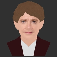 Bilbo Baggins Hobbit bust ready for full color 3D printing - Thumbnail 12