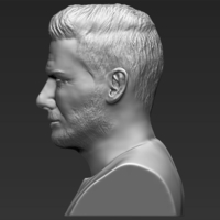 David Beckham bust 3D printing ready stl obj - Thumbnail 4