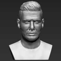 David Beckham bust 3D printing ready stl obj - Thumbnail 7