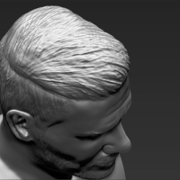 David Beckham bust 3D printing ready stl obj - Thumbnail 10