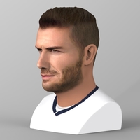 David Beckham bust ready for full color 3D printing - Thumbnail 3