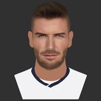 David Beckham bust ready for full color 3D printing - Thumbnail 12