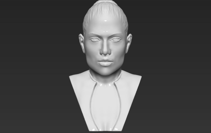 Jennifer Lopez bust 3D printing ready stl obj