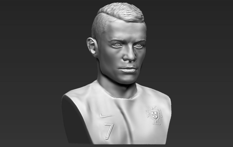 Cristiano Ronaldo bust 3D printing ready stl obj