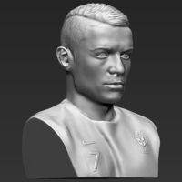 Cristiano Ronaldo bust 3D printing ready stl obj - Thumbnail 2