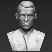 Cristiano Ronaldo bust 3D printing ready stl obj - Thumbnail 3