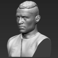 Cristiano Ronaldo bust 3D printing ready stl obj - Thumbnail 8