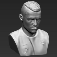 Cristiano Ronaldo bust 3D printing ready stl obj - Thumbnail 10