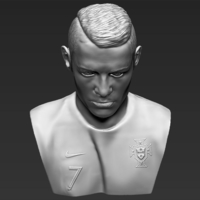 Cristiano Ronaldo bust 3D printing ready stl obj - Thumbnail 11