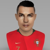 Small Cristiano Ronaldo bust ready for full color 3D printing 3D Printing 231698