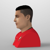 Cristiano Ronaldo bust ready for full color 3D printing - Thumbnail 4