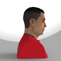 Cristiano Ronaldo bust ready for full color 3D printing - Thumbnail 5