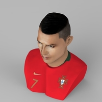 Cristiano Ronaldo bust ready for full color 3D printing - Thumbnail 7