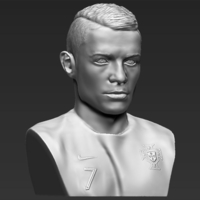 Cristiano Ronaldo bust ready for full color 3D printing - Thumbnail 12
