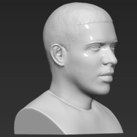 Drake bust 3D printing ready stl obj - Thumbnail 7