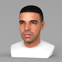 Drake bust ready for full color 3D printing - Thumbnail 2