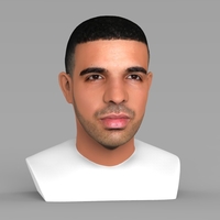 Drake bust ready for full color 3D printing - Thumbnail 9