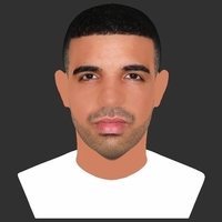 Drake bust ready for full color 3D printing - Thumbnail 11