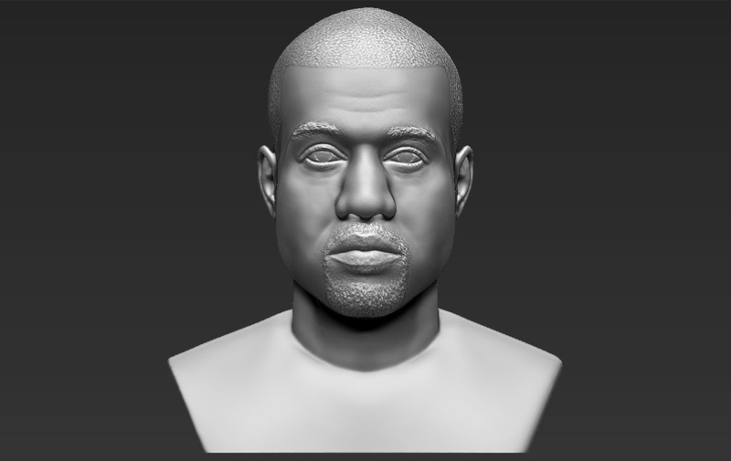 Kanye West bust 3D printing ready stl obj