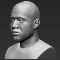 Kanye West bust 3D printing ready stl obj - Thumbnail 3
