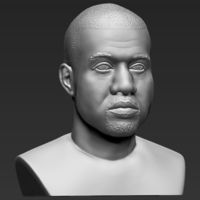 Kanye West bust 3D printing ready stl obj - Thumbnail 7