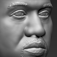 Kanye West bust 3D printing ready stl obj - Thumbnail 8